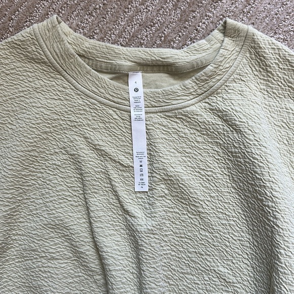 Lululemon Textured Crewneck Pullover Dew Green - Picture 4 of 9